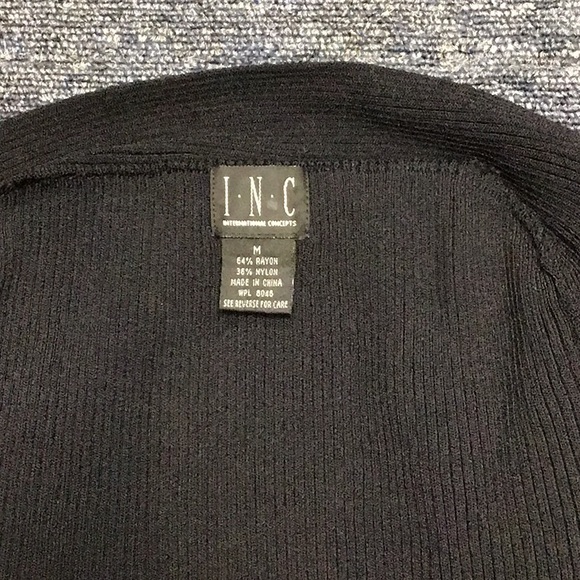 INC Black 3/4 Length Sweater - Picture 5 of 5
